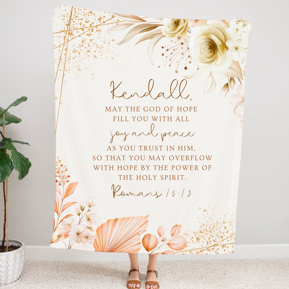 May the God of Hope Fill You Romans 15:13 Throw Blanket