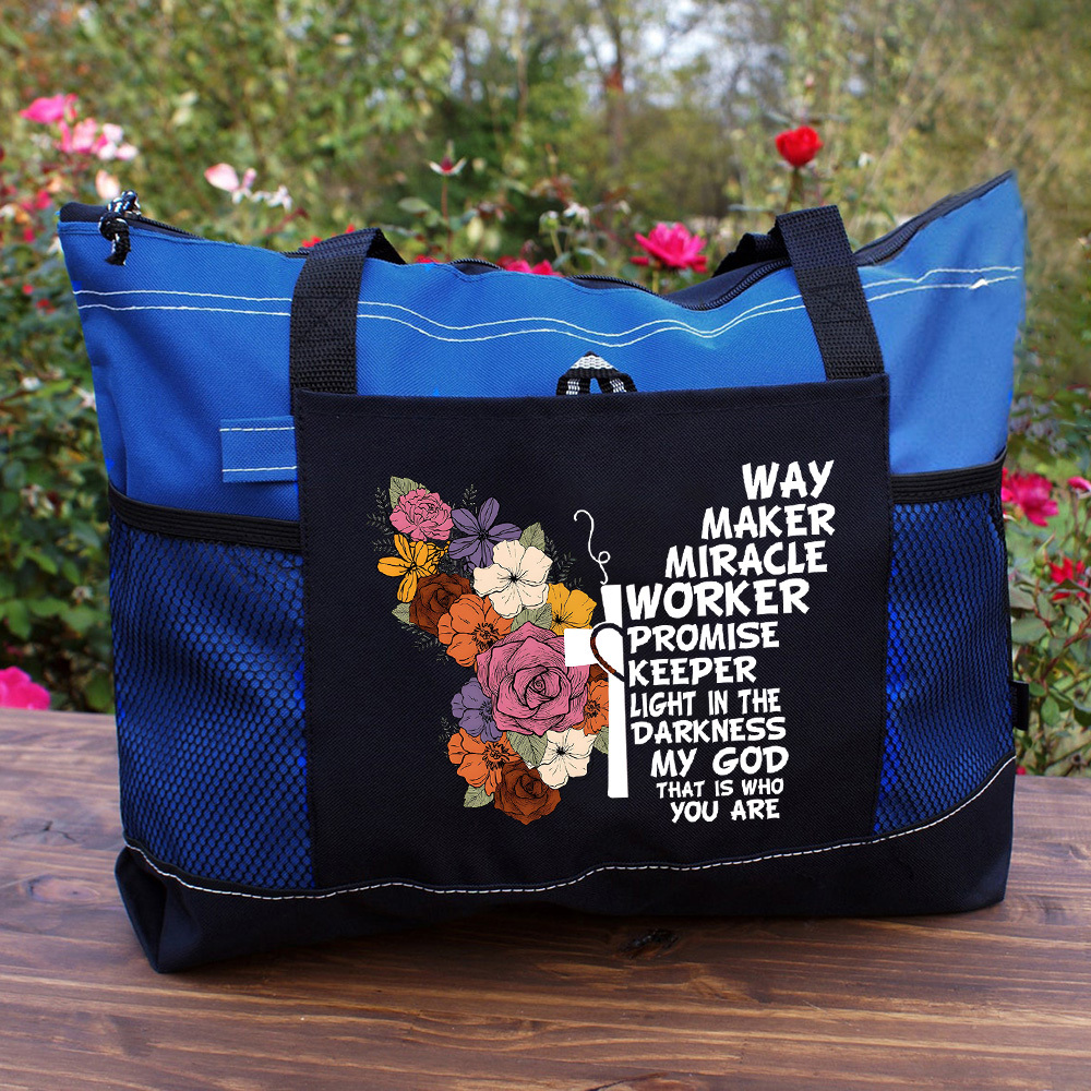 Way Maker Miracle Worker Promise Keeper Butterfly Tote Bag