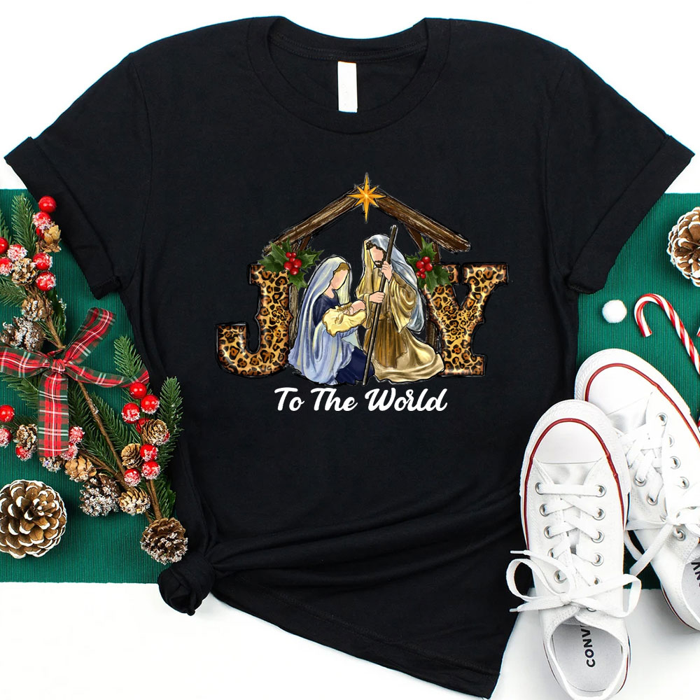 Joy to the World Baby Jesus Christmas T-Shirt