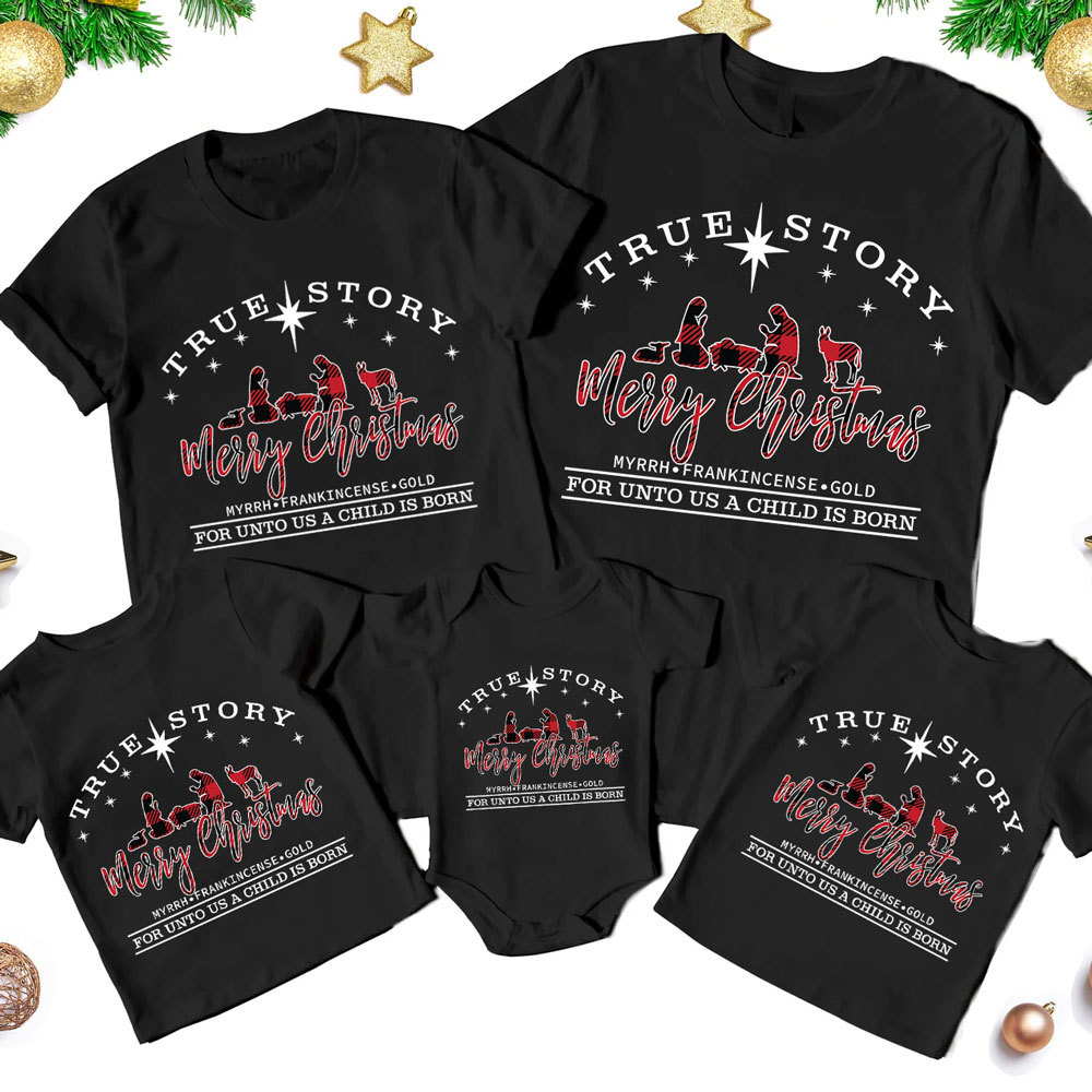 True Story Merry Christmas Family Matching Shirts