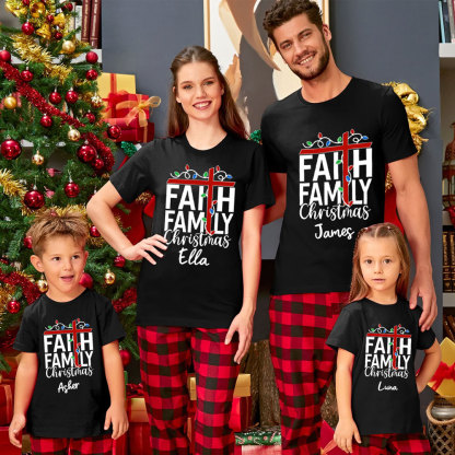 Faith Family Christmas Family Matching Shirts
