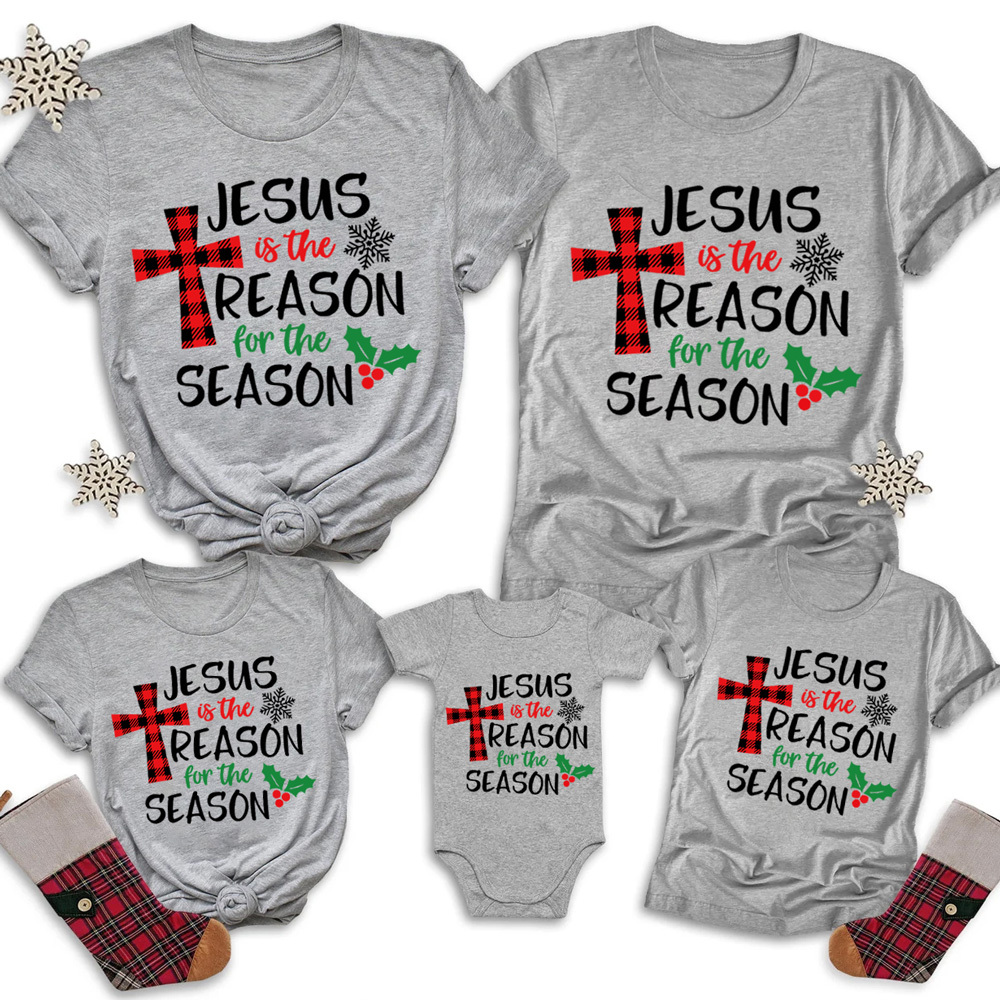 Jesus Is the Reason Christmas Family Matching Christian Shirts