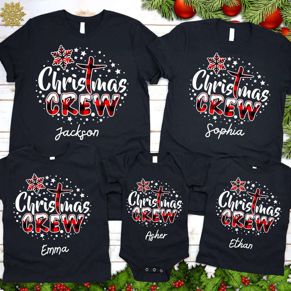 Personalized Christmas Crew Family Matching Shirts