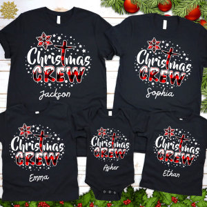 Image of Personalized Christmas Crew Family Matching Shirts