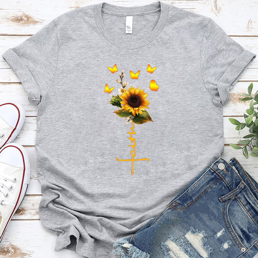 Sunflower Faith Religious T-Shirt