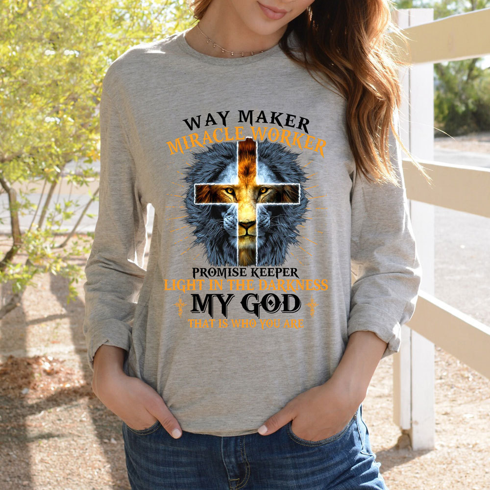 Lion Way Maker Miracle Worker Long Sleeve T-Shirt