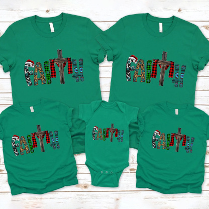 Faith Christmas Family Matching Shirts