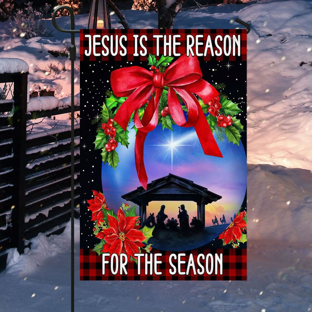 Jesus Is the Reason for the Season Christmas Flag Sale GuidingCross