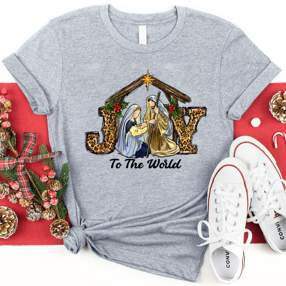 Joy to the World Baby Jesus Christmas T-Shirt