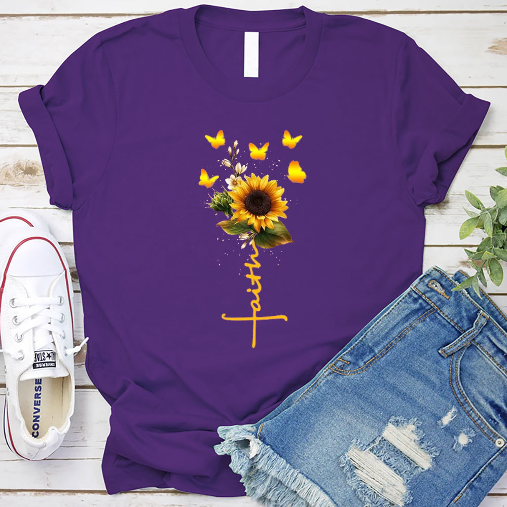 Sunflower Faith Religious T-Shirt