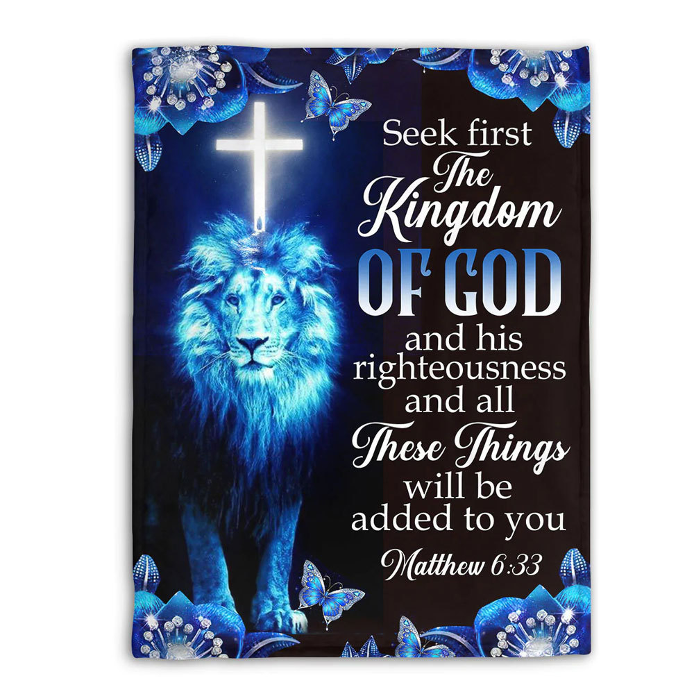 Seek First the Kingdom of God Fleece Blanket
