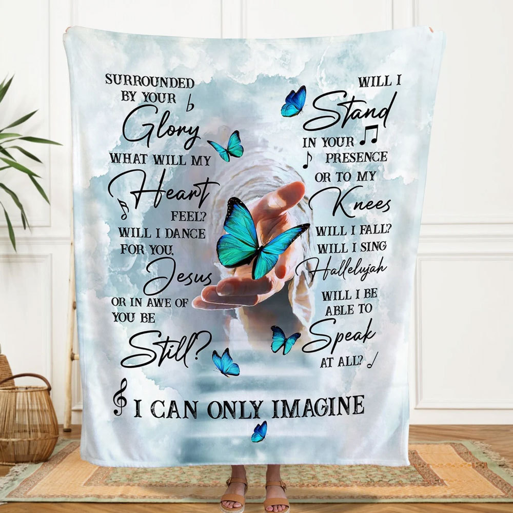 I Can Only Imagine Bible Inspirational Fleece Blanket