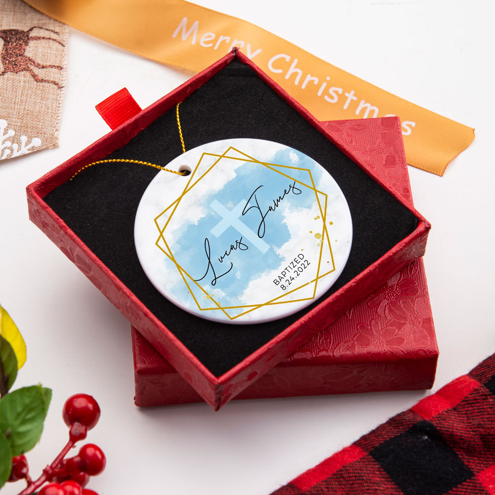 Personalized Name & Date Baptism Ornament
