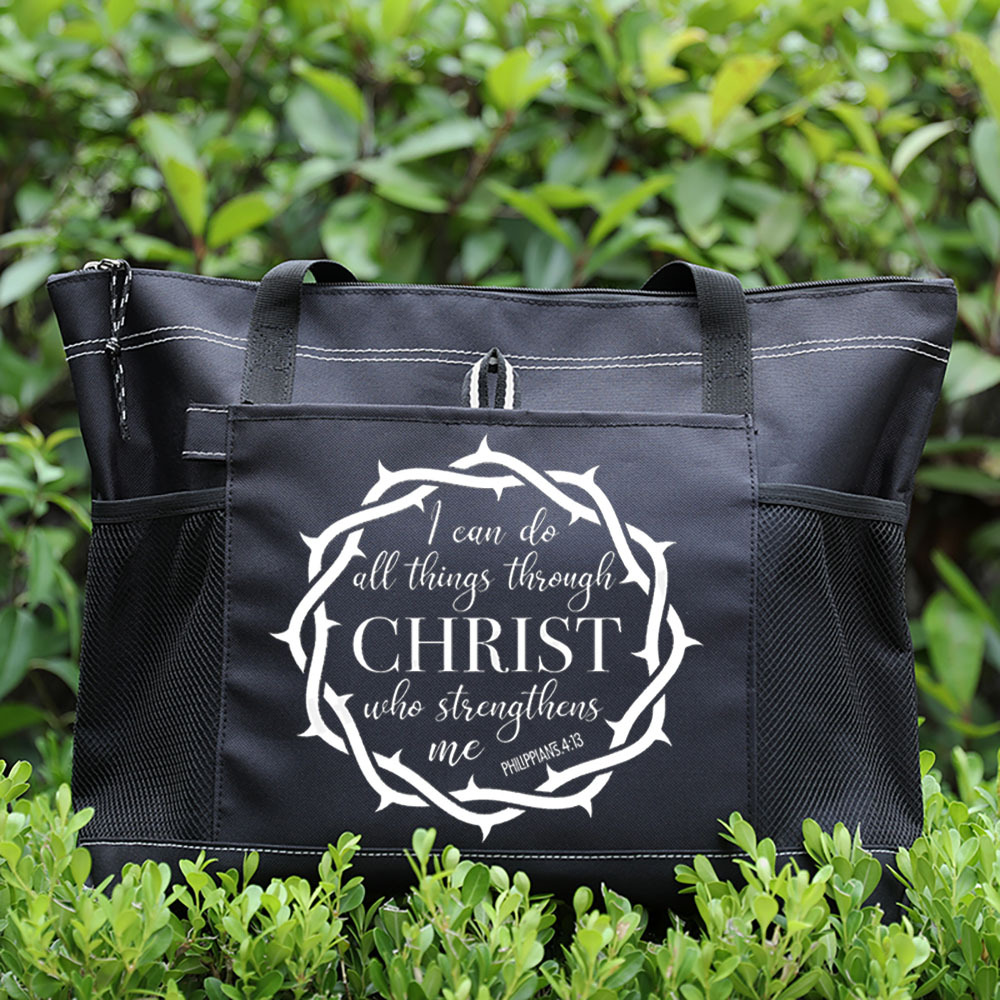 I Can Do All Things Bible Verse Tote Bag