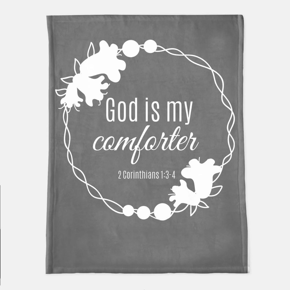 God Is My Comforter Custom Name Blanket