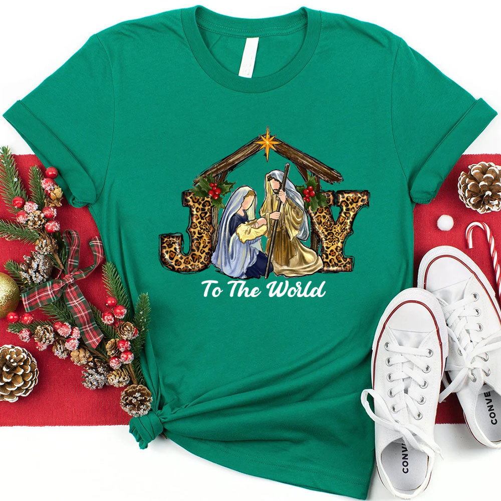 Joy to the World Baby Jesus Christmas T-Shirt