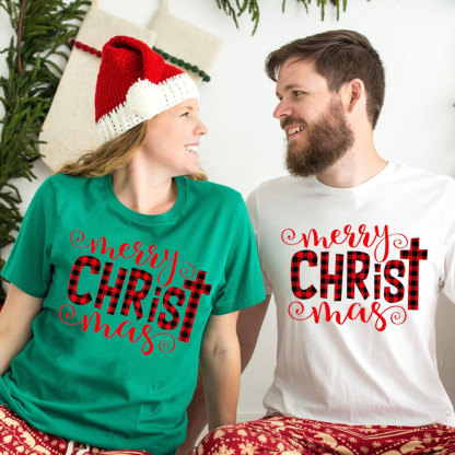 Merry Christ Mas Christian Christmas Family Matching Shirts