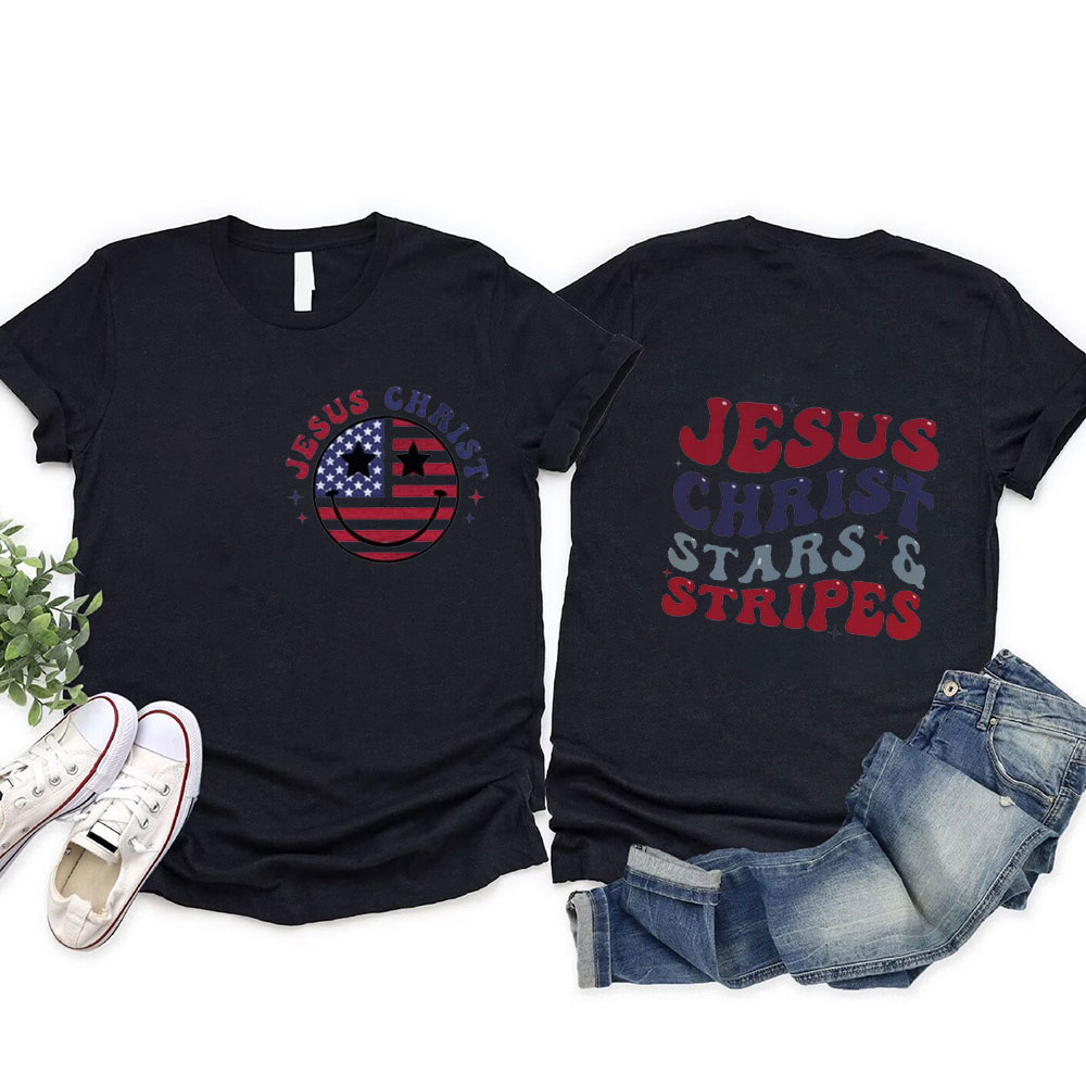 Jesus Christ Stars  and Stripes T-Shirt