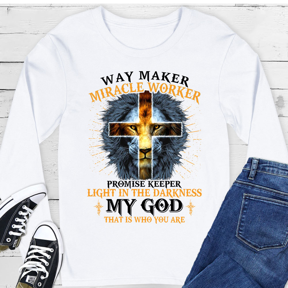 Lion Way Maker Miracle Worker Long Sleeve T-Shirt