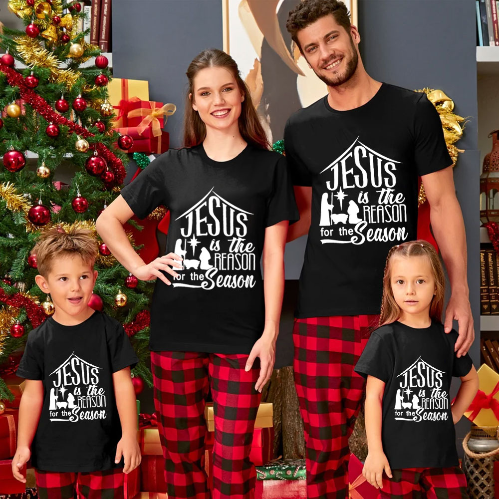 Nativity Jesus Is the Reason for the Season Family Matching Shirts