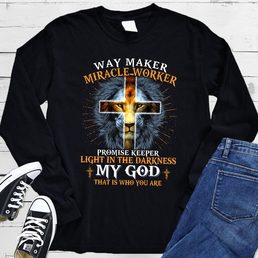 Lion Way Maker Miracle Worker Long Sleeve T-Shirt