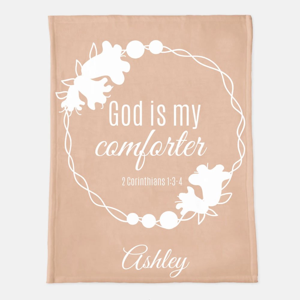 God Is My Comforter Custom Name Blanket Sale GuidingCross