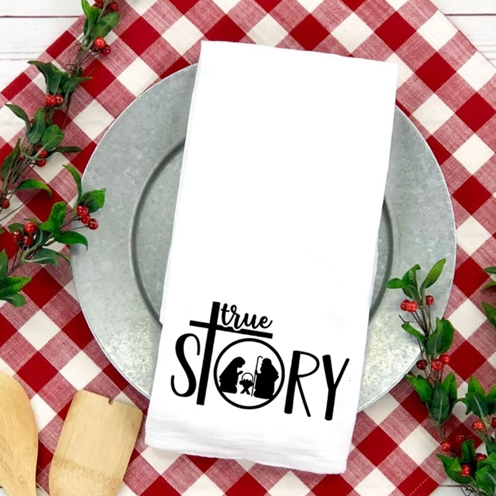 True Story Christmas Tea Towel