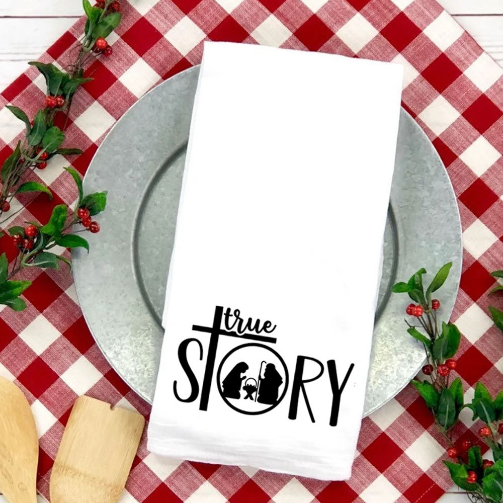 True Story Christmas Tea Towel