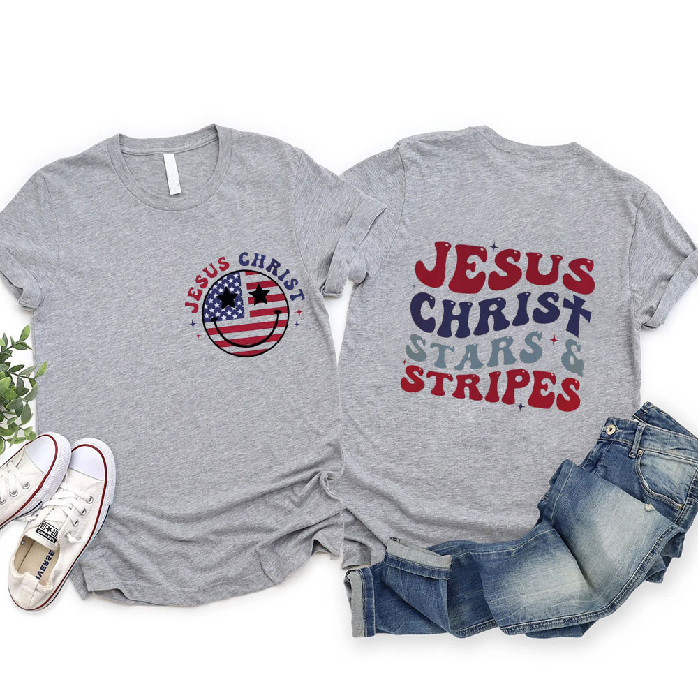 Jesus Christ Stars  and Stripes T-Shirt