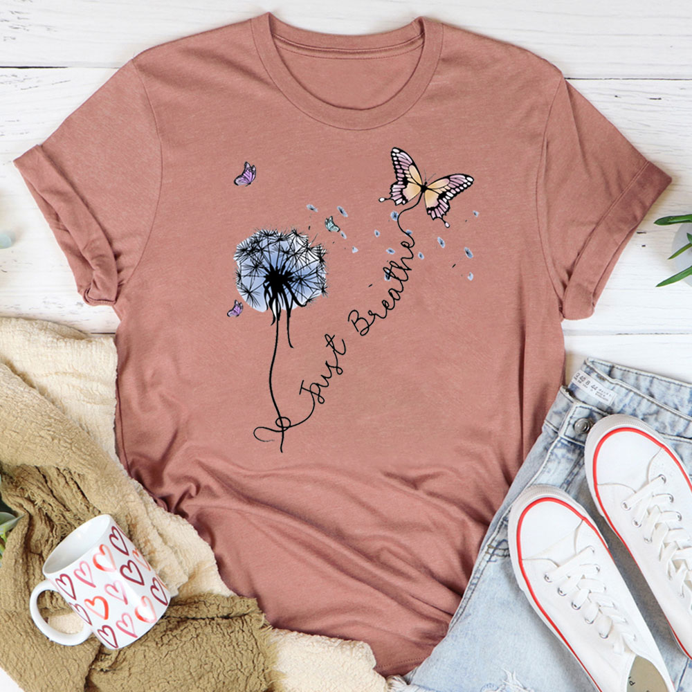 Just Breathe Butterfly Christian T-Shirt