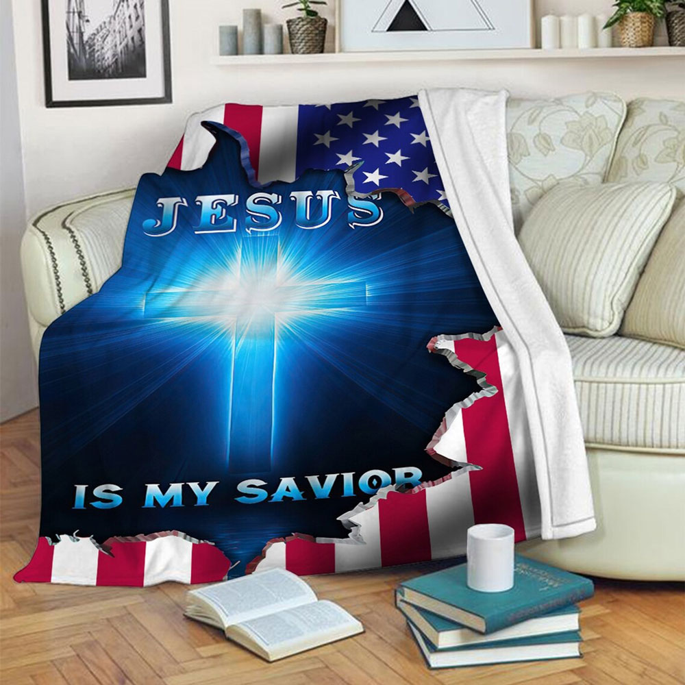 Jesus Is My Savior Fleece Blanket
