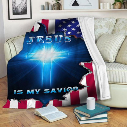 Jesus Is My Savior Fleece Blanket
