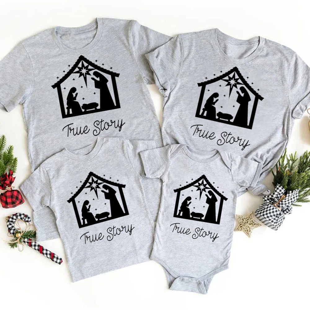 True Story Christmas Nativity Family Matching Shirts