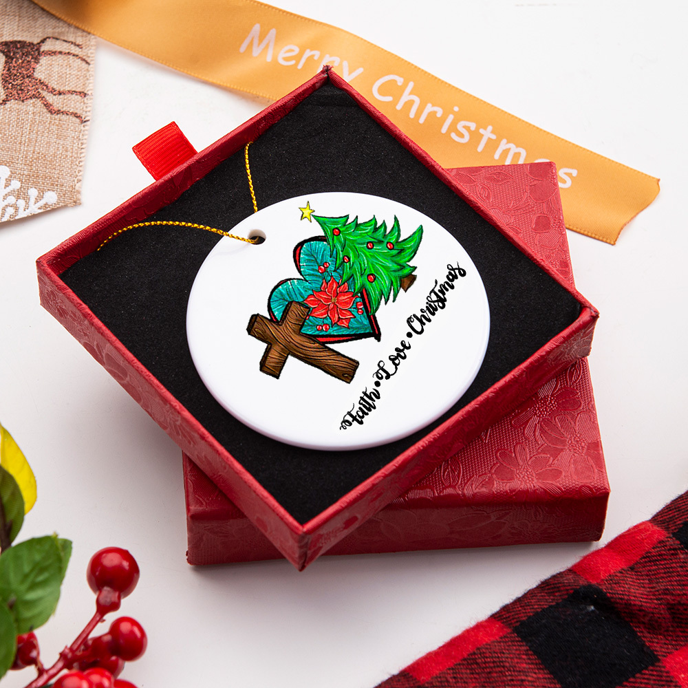 Faith Love Christmas Ornament