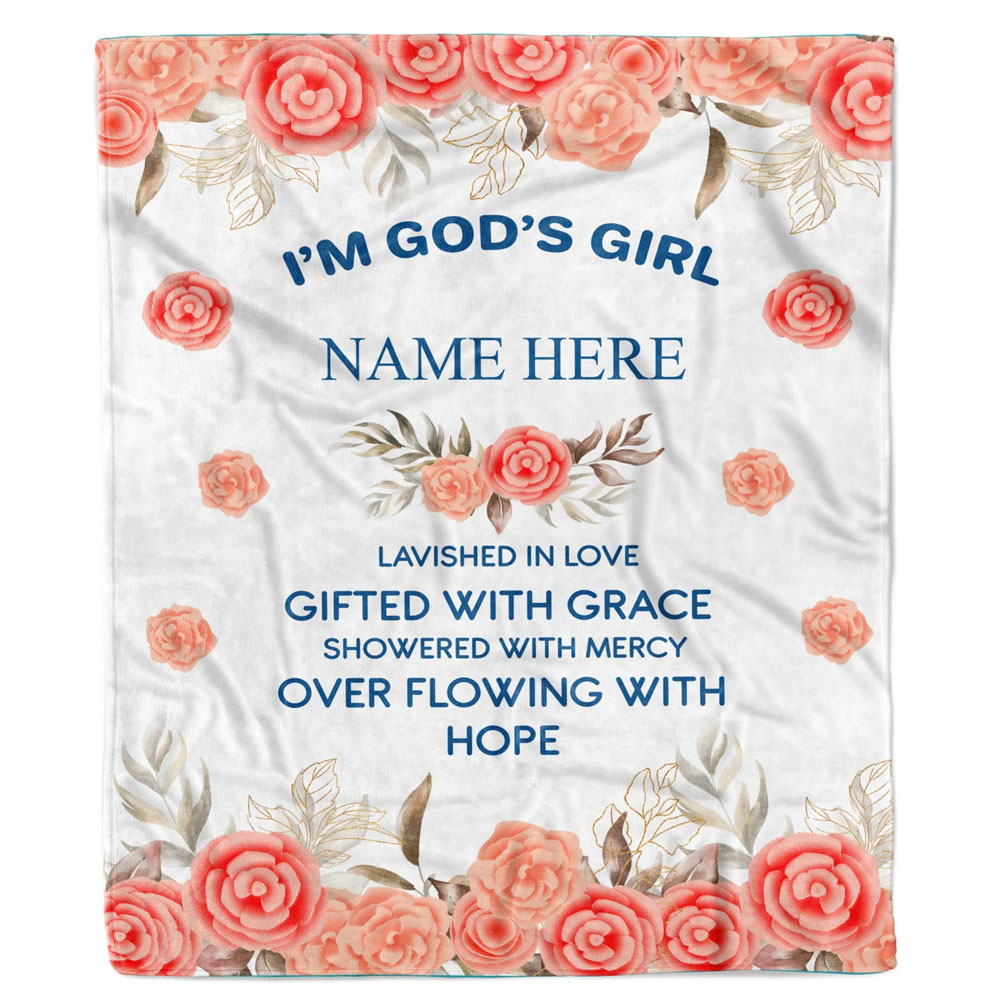 I'm God's Girl Custom Name Blanket