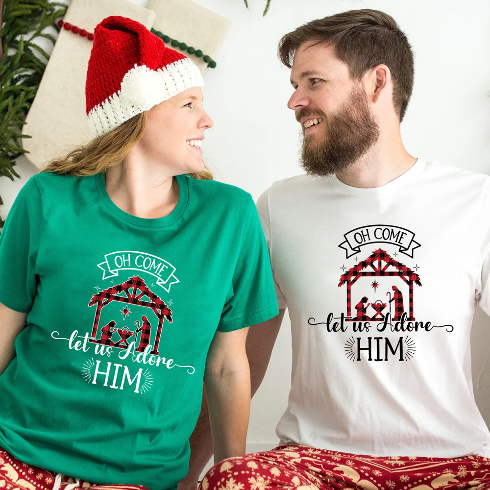 Oh Come Let Us Adore Him Christmas Shirt