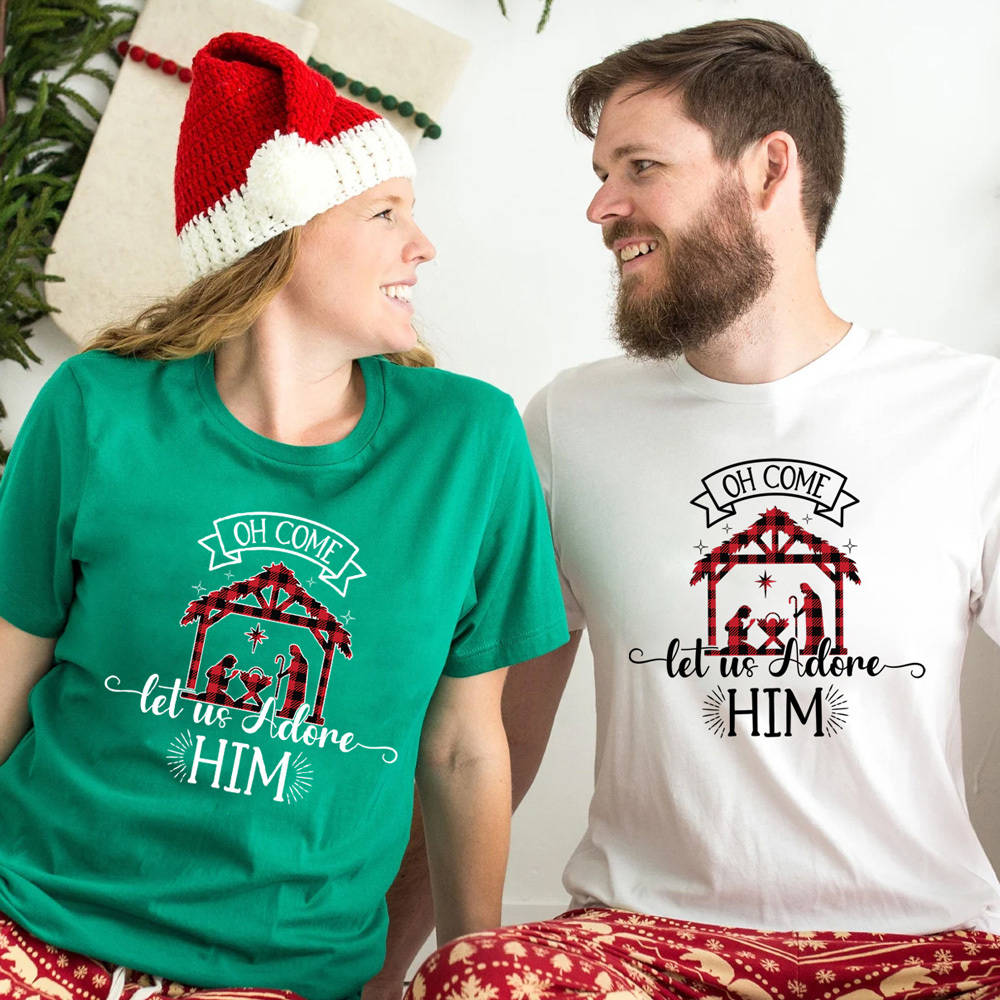 Oh Come Let Us Adore Him Christmas Shirt