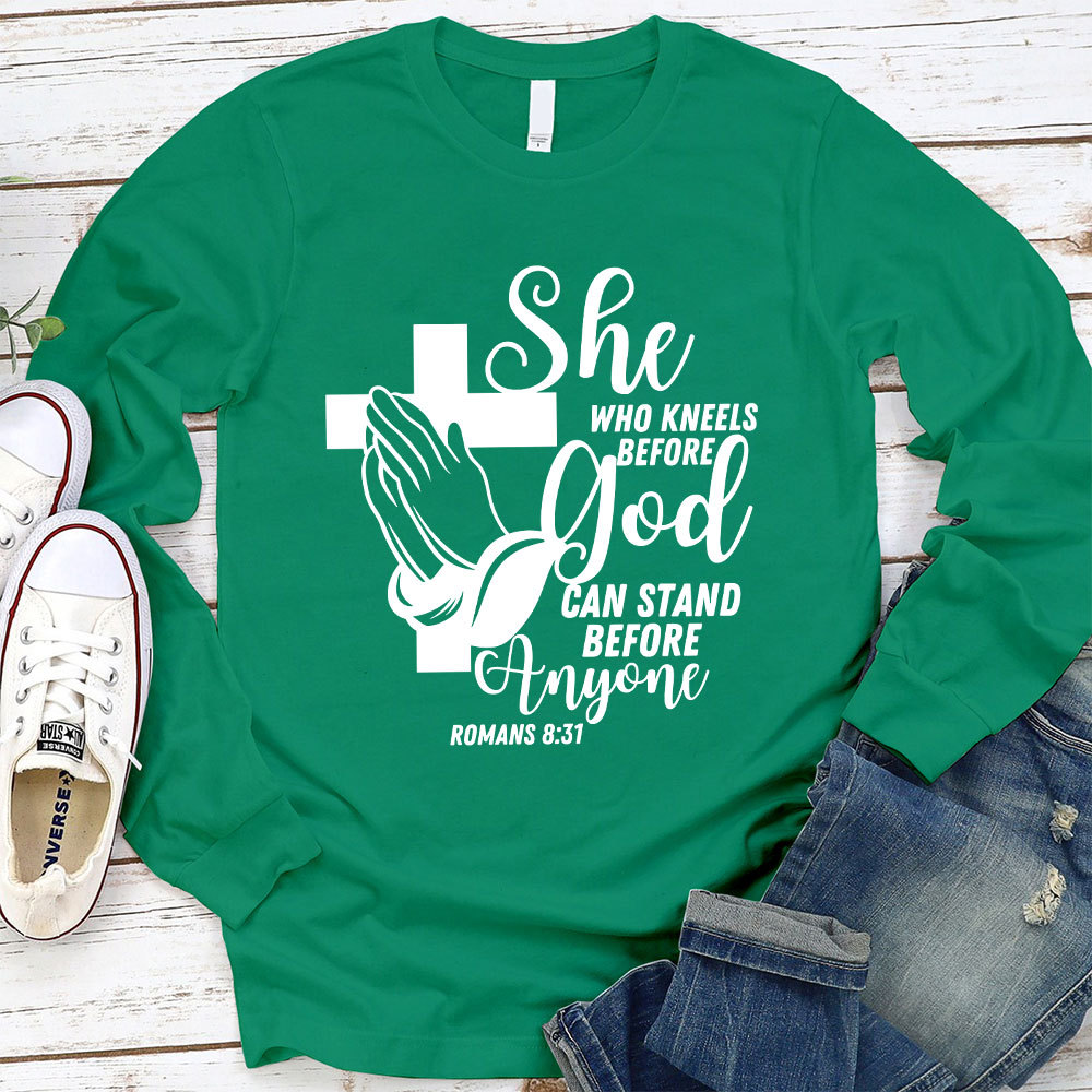 She Who Kneels before God Long Sleeve T-Shirt