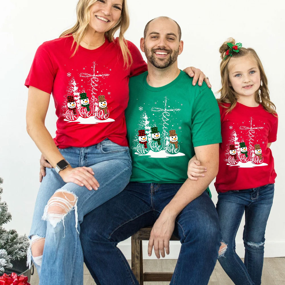 Faith Hope Love Christmas Family Matching Shirts