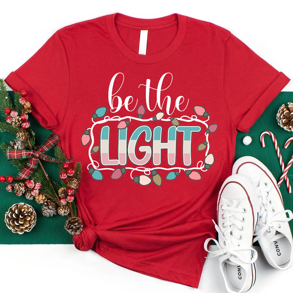 Be The Light Religious Christmas Tee