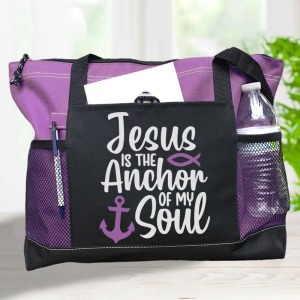 Image of Jesus Is The Anchor Of My Soul Christian Tote Bag