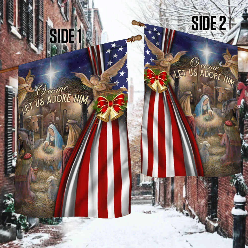 Jesus Is Born Christmas Flag