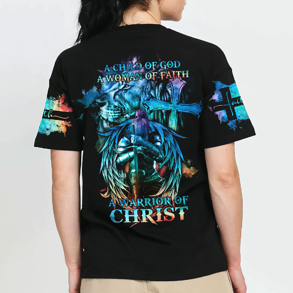 A Child Of God A Woman Of Faith Lion Warrior ALL-Over Print T-Shirt