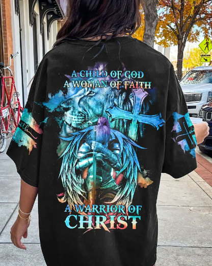 A Child Of God A Woman Of Faith Lion Warrior ALL-Over Print T-Shirt