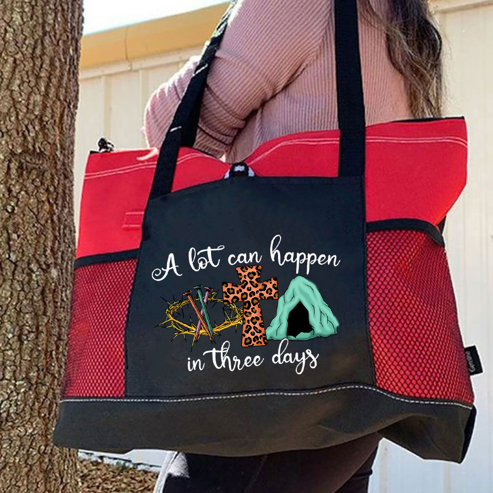A Lot Can Happen in Three Days Christian Tote Bag