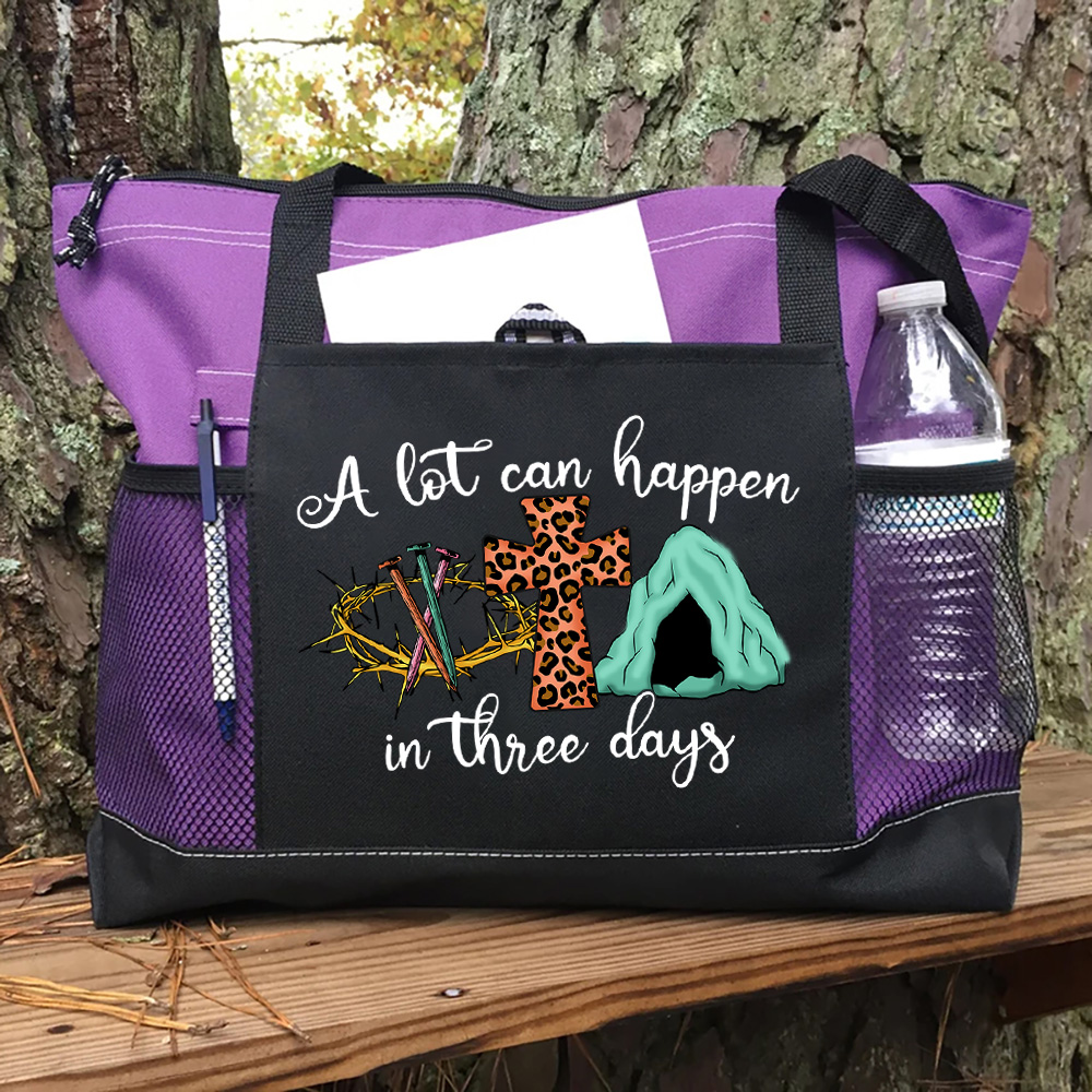 A Lot Can Happen in Three Days Christian Tote Bag