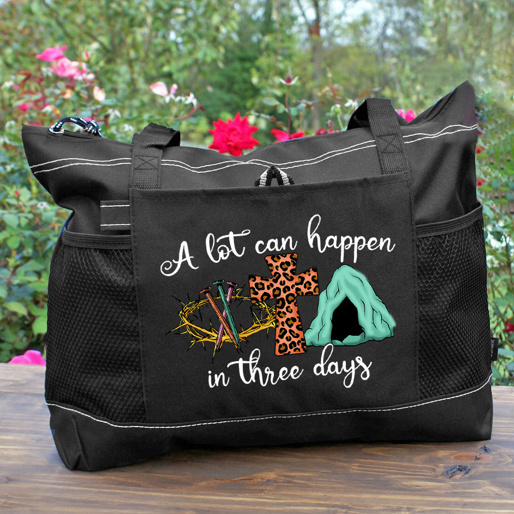 A Lot Can Happen in Three Days Christian Tote Bag