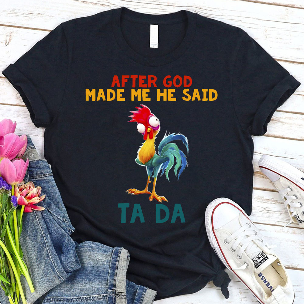 After God Made Me He Said Ta Da Vintage Christian T-Shirt