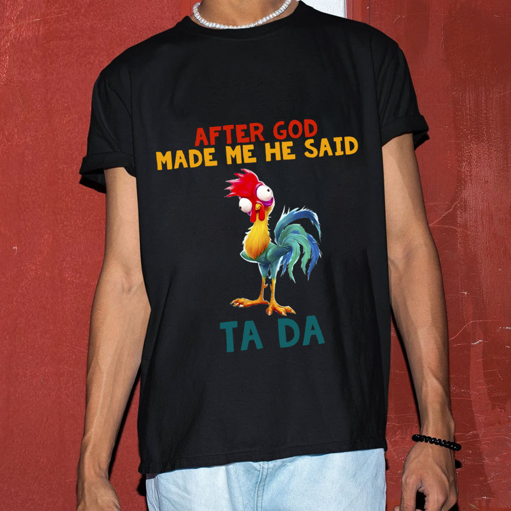 After God Made Me He Said Ta Da Vintage Christian T-Shirt