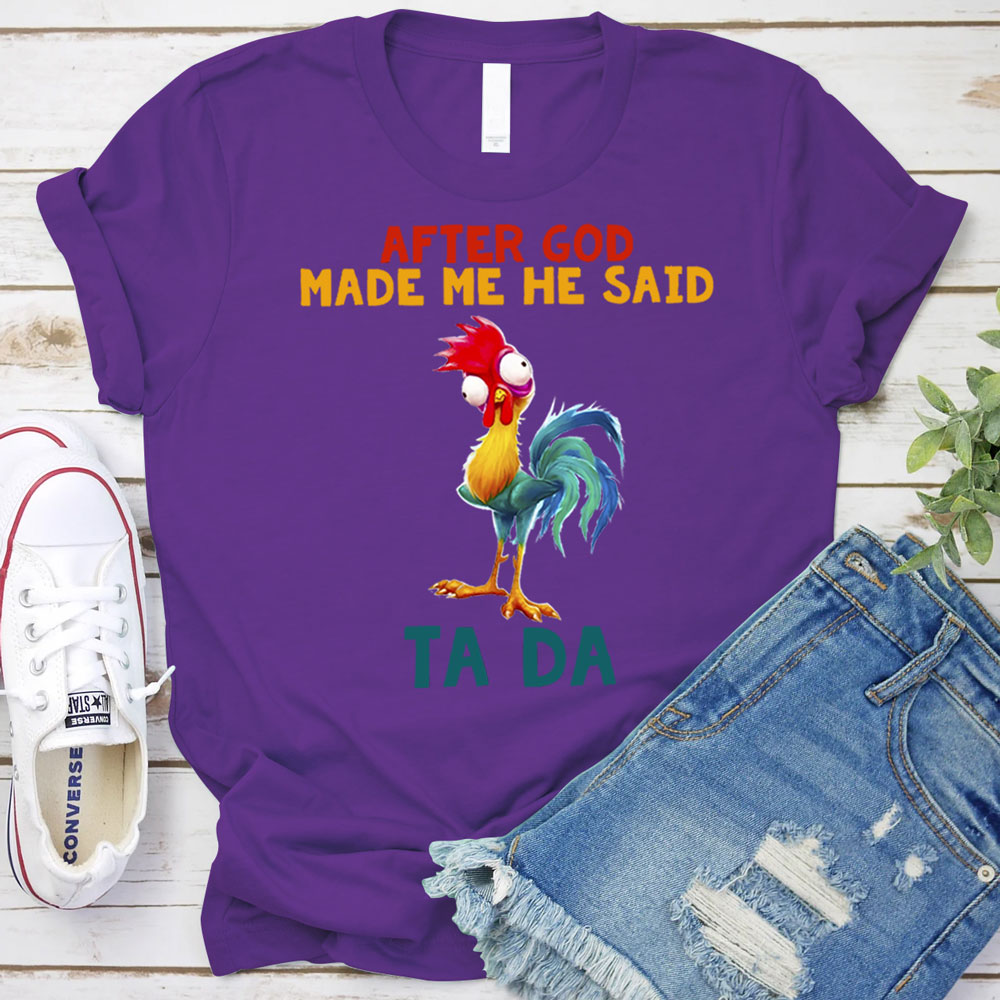 After God Made Me He Said Ta Da Vintage Christian T-Shirt